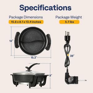 Vivohome L Electric Non Stick Shabu Shabu Hot Pot With Divider Wayfair