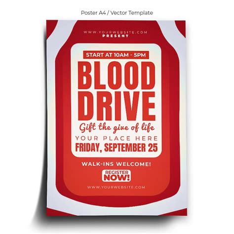 Premium Vector World Blood Donor Day Poster Template