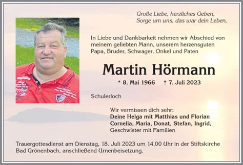 Traueranzeigen von Martin Hörmann Allgäuer Zeitung