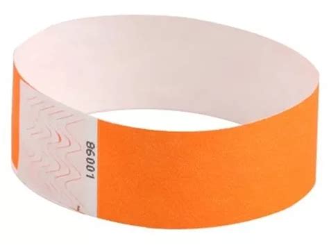 100 Pulseras Personalizadas Tyvek Brazaletes Fiestas Eventos MercadoLibre