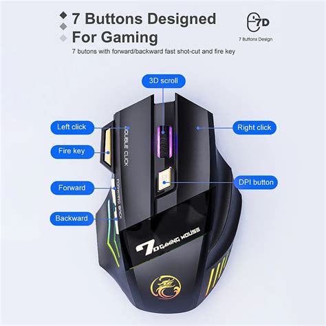 iMICE GW-X7 RGB Wireless Gaming Mouse - Tech Square