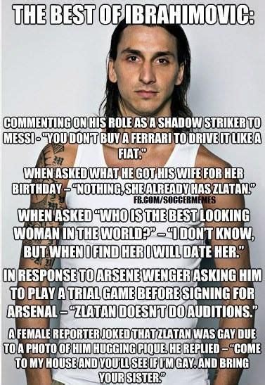 Zlatan Ibrahimovic Funny Quotes - ShortQuotes.cc