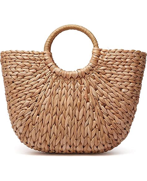 Large Straw Beach Tote Bag Hobo Summer Bag Seamido