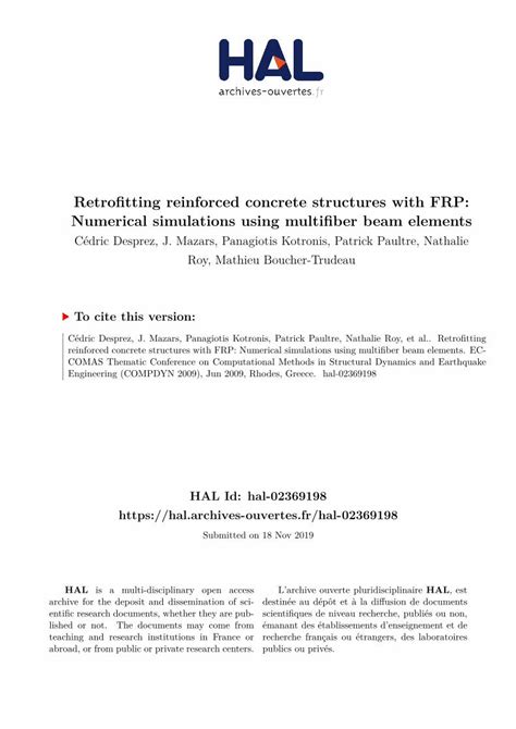 Pdf Retrofitting Reinforced Concrete Structures With Frp Dokumen Tips