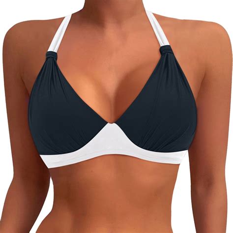 Hwmodou Women Plus Size Bikini Top Large Bust Swim Top Full Coverage Swimsuit Top Sport Bra