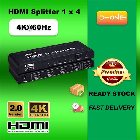 4k 60hzv20 Hdmi Splitter 1 In 4 Out 1 To 41x4 Hdmi 20 Uhdfull