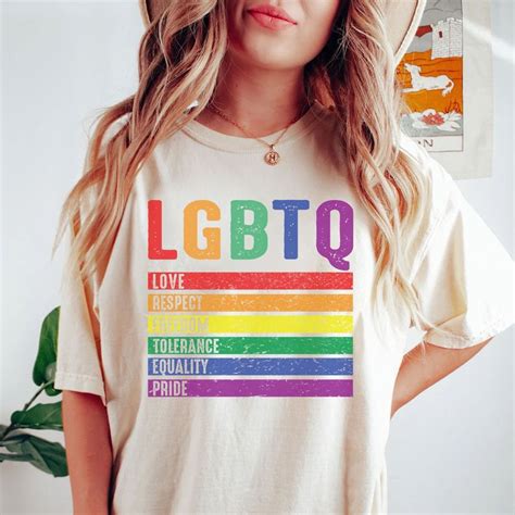 LGBTQ Shirt Equality Shirt Rainbow Heart Shirt Gay Pride Shirt Rainbow Pride Shirt Sold By