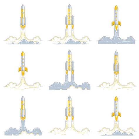 Premium Vector Rockets Launch Into Undiscovered Space Explore