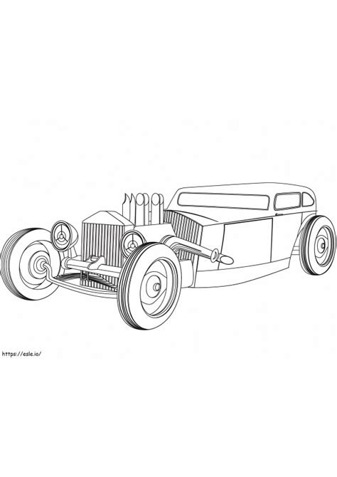 Printable Hot Rod Coloring Page