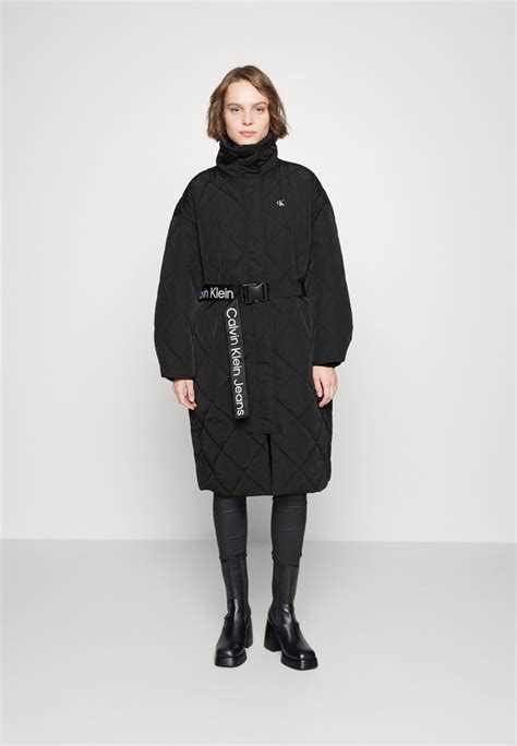 Calvin Klein Jeans Belted Quilted Coat Giacca Invernale Black Nero