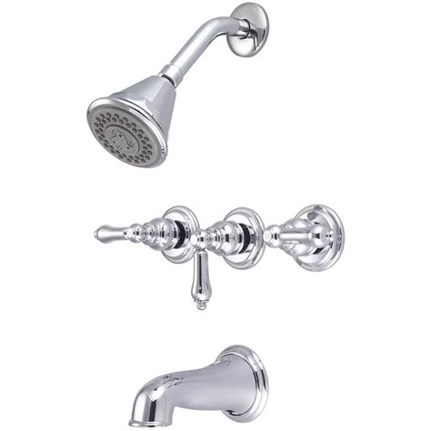 Central Brass Three Handle Tub Shower Set