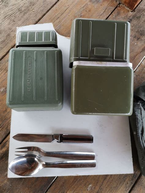 Army Lunch Box Jna Set Lunch Box Cutlery Army Set Army Etsy