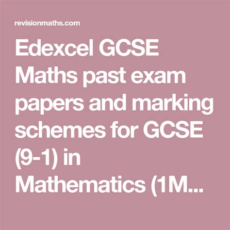 Edexcel GCSE Maths Past Papers | Gcse math, Gcse maths past papers ...