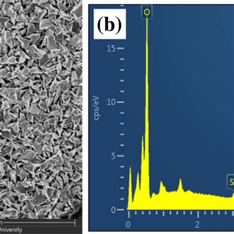 A Sem Image And B Edx Analysis Result Of The 5 Sb Doped Sno2 Film