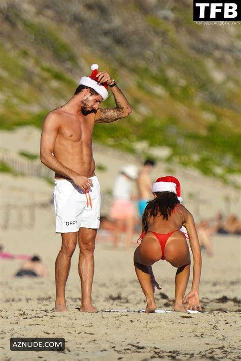 Izabel Goulart Sexy Seen Showing Off Her Hot Body In A Red Bikini On The Beach During A