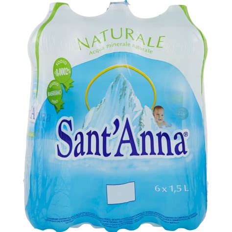 Sant Anna Acqua Naturale Confezione Da 6 Bottiglie 1 5 Lt Cicalia