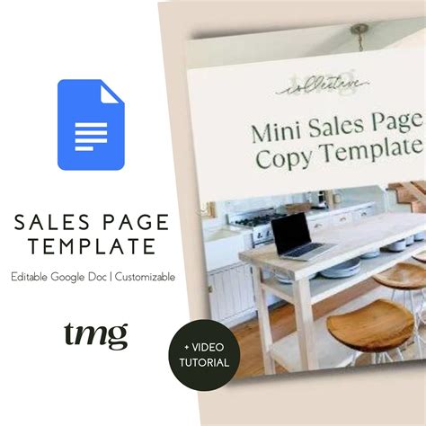 Sales Page Template Mini Sales Page Copy Template Online Course Launch ...