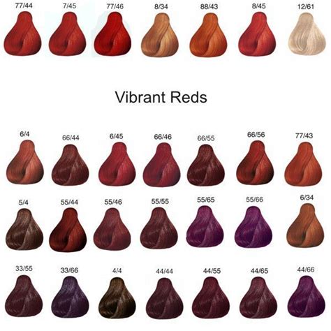 Wella Color Chart Reds Google Search Wella Colour Chart Hair Color