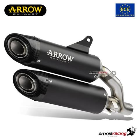 Arrow Exhaust Round Sil Slip On Black Titanium Approved For Ducati