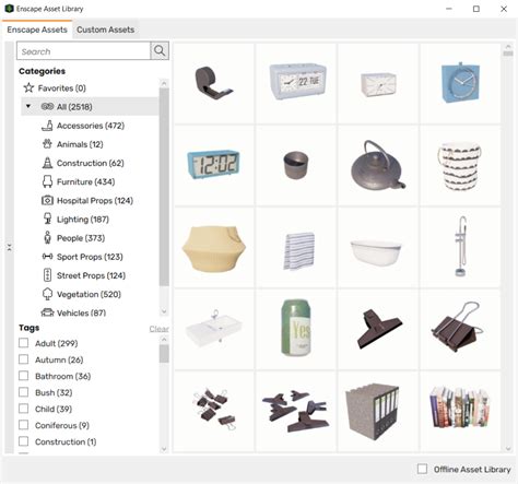 Asset Library For Enscape Software Microsol Resources