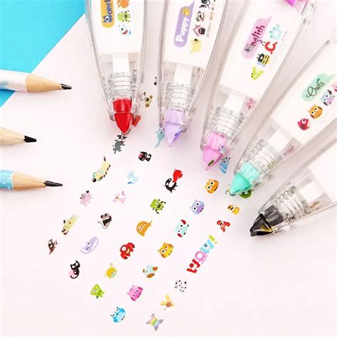 1pcs DIY Cute Cartoon Kawaii Colorful Correction Tape School Supplies ...