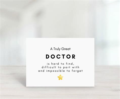 Thank You Card, for Doctor, Leaving Work, Retirement Card, Doctor