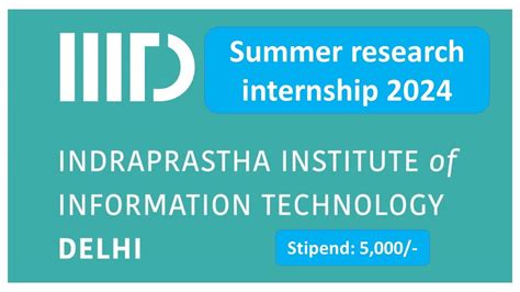 Iiit Delhi Summer Internship 2024 Guenna Fredericka