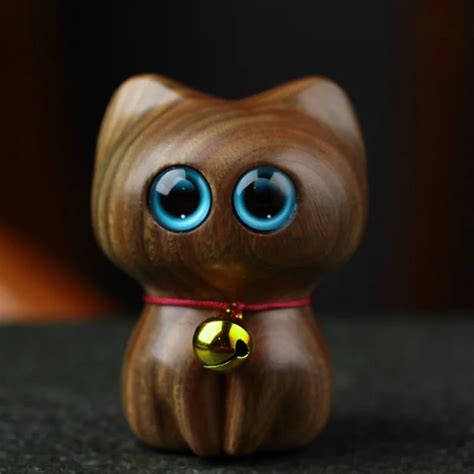 Деревянный кот из сандалового дерева | AliExpress