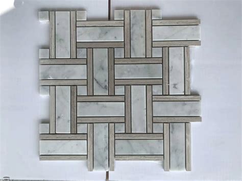 Stone Mosaic Decoration Stones Carara White Marble Mosaic Tiles