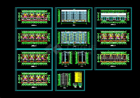 一套住宅楼建筑施工cad设计方案详图室内节点图块土木在线