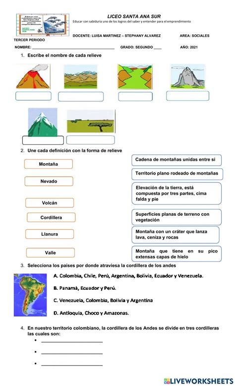 El Ecuador Y Sus Regiones Naturales Worksheet Artofit