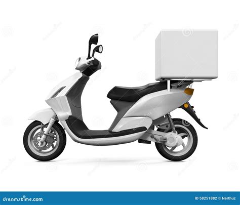 motorcycle delivery service man courier riding scooter  box parcel