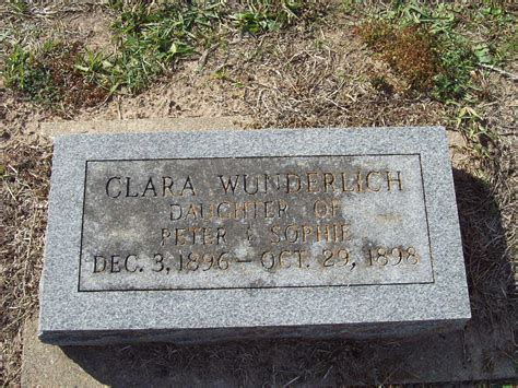 Clara Wunderlich Find A Grave Memorial