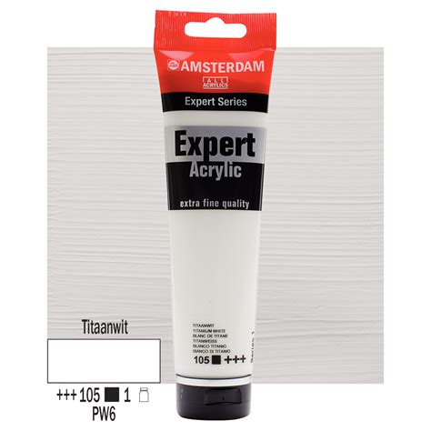 AMSTERDAM EXPERT ACRYLIC 150 ML TITANUM WHITE 105 ArtEquipment