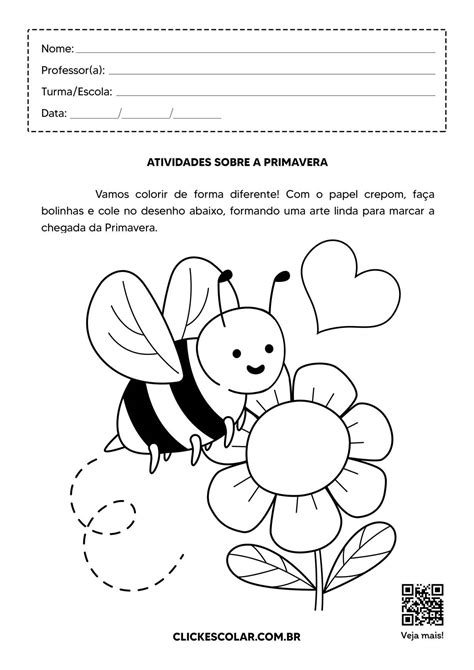 Atividades Primavera Educação Infantil 4 A 5 Anos - RETOEDU