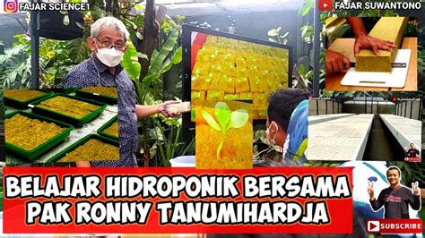 Belajar Hidroponik Bersama Pak Ronny Tanumihardja Tehnik Menggunakan