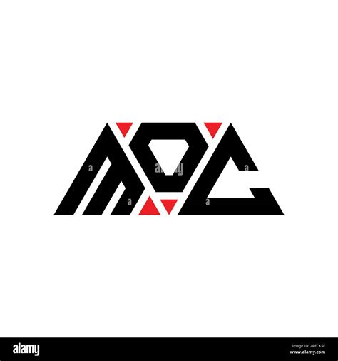 Moc Triangle Letter Logo Design With Triangle Shape Moc Triangle Logo