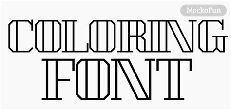 🐌 Fonts for Coloring [FREE] - MockoFUN