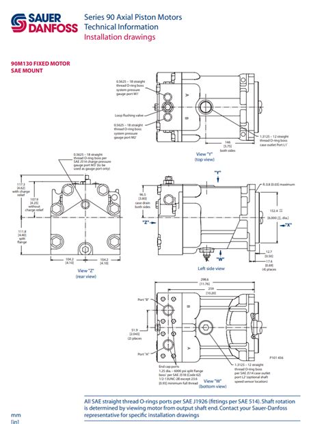 Sauer Dandoss Series Axial Piston Motors M Mf M Mf M