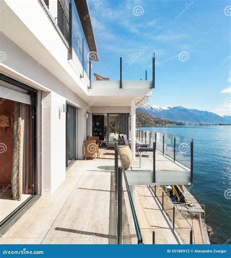 Modern Architecture, Beautiful Terrace Stock Photo - Image of modern