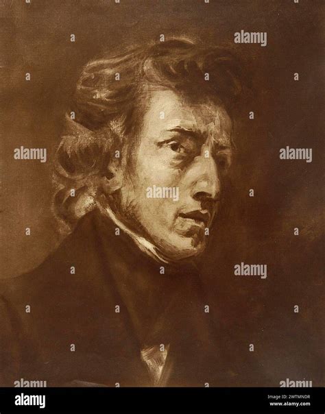 Oil Painting Portrait Of Polish Composer And Pianist Frederic Chopin By