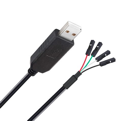 DTECH USB To TTL Serial 3 3V Adapter Cable TX RX Signal 4 Pin 0 1 Inch