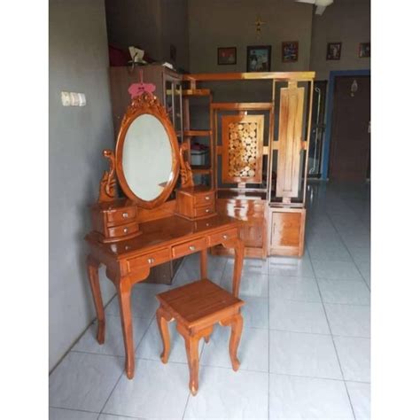 Jual Meja Rias Kartini Furnijure Jati Meja Rias Tollet Shopee