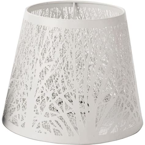 Abat Jour À Clipser En Métal Avec Motif D Pour Lampe De Table Blanc