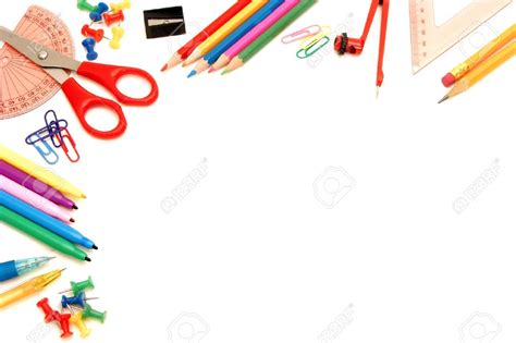 School Supplies Background Clip Art