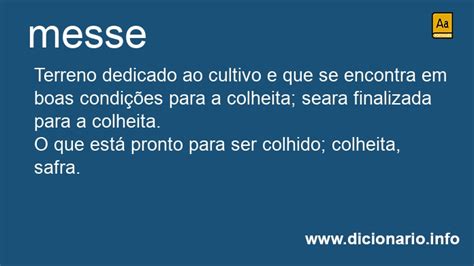 O Que Significa Messe - Significado de Messe