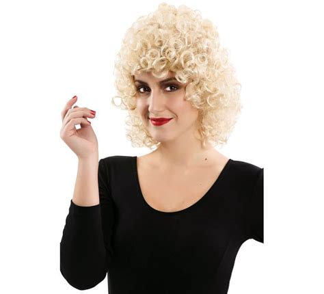 Lockige blonde Perücke