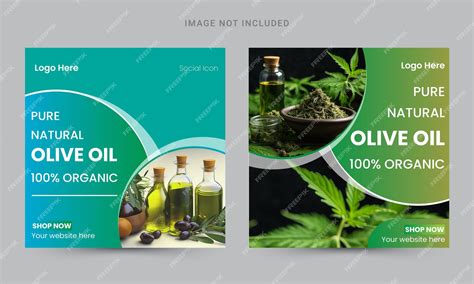 Premium Vector Hemp Oil Extract Social Media Instagram Post And