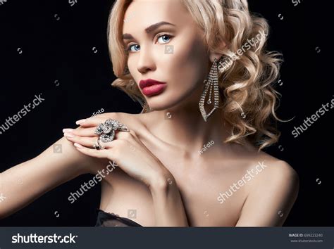 Nude Blonde Girl Jewels On Arms Stock Photo 699223240 Shutterstock