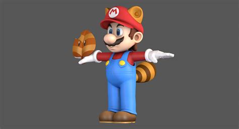 3d Raccoon Super Mario Bros Turbosquid 1410518